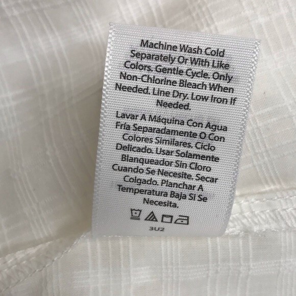 Terra and Sky V Neck Button Front Short Ruffle Flutter Sleeve White Top Women 3X - Picture 13 of 16